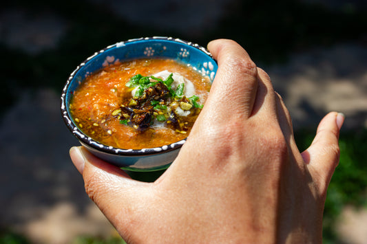 Recipe: Kimchi Gazpacho Oyster Shooters w/ Kraken Sauce